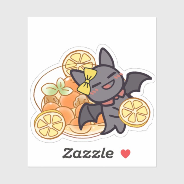 Cute Kawaii Bat with Meatball Soup (Sheet)