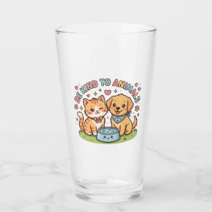 Cute Kawaii Be Kind To Animals Cute Cat andSticker Glass