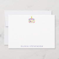 Cute Kawaii Bear Unicorn Face Flower Crown Name