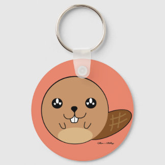 Cute Kawaii Beaver Animal Key Ring