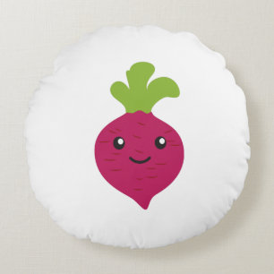 Cute Kawaii Beet Round Cushion