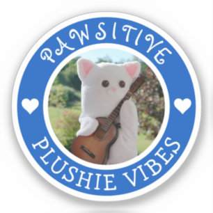 Cute Kawaii Blue Pawsitive Plushie Vibes Photo