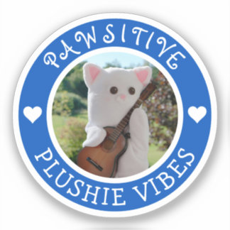 Cute Kawaii Blue Pawsitive Plushie Vibes Photo