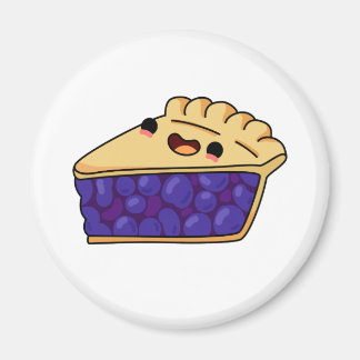 Cute Kawaii Blueberry Pie Magnet