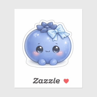 Cute Kawaii Blueberry Vinyl Sticker