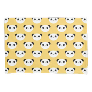 Cute Kawaii Blushing Panda Face Pattern Pillowcase