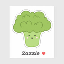 Cute kawaii broccoli cartoon character