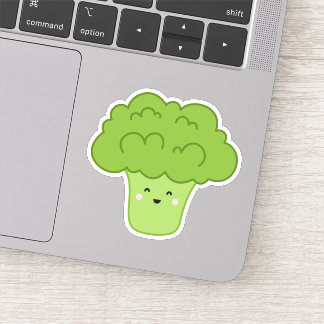 Cute kawaii broccoli cartoon character