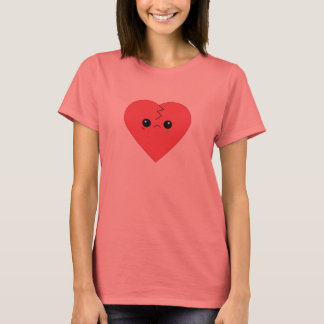 Cute Kawaii Broken Heart Ringer T-shirt