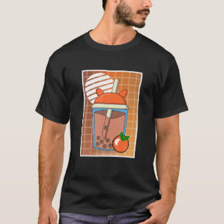 Cute Kawaii Bubble Tea Boba Tea Peach T-Shirt