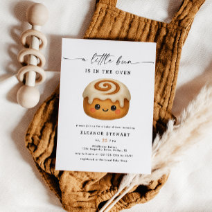 Cute Kawaii Bun in the Oven Baking Baby Shower Invitation