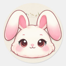 Cute Kawaii Bunny Face Sticker