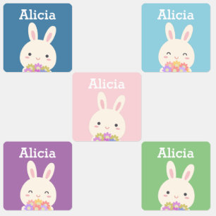 Cute Kawaii Bunny Rabbit & Colourful Pastel