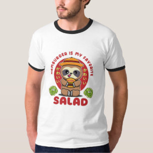 Cute Kawaii Burger Salad T-Shirt
