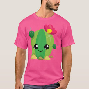 Cute Kawaii Cactus Emoji T-Shirt