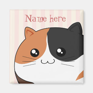 Cute Kawaii Calico kitty cat Magnet