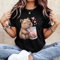 Cute Kawaii Capybara Drink Boba Bubble Tea Kawaii