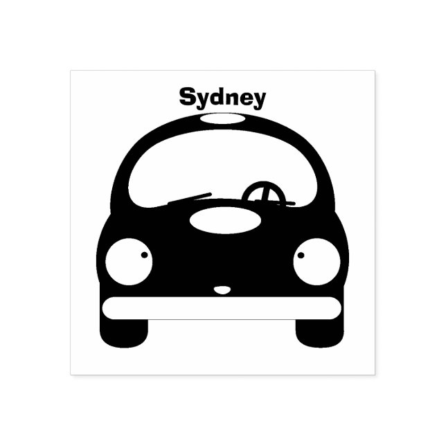 Cute kawaii cars cartoon illustration rubber stamp (Imprint)