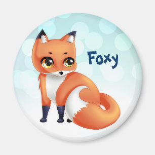 Cute Kawaii cartoon fox Magnet