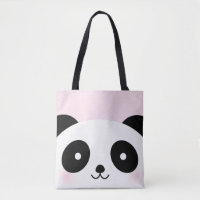 Cute Kawaii Cartoon Panda Bear Face Pink