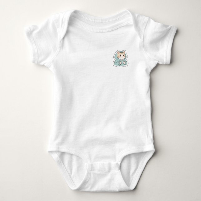 Cute Kawaii Cat Baby Bodysuit  (Front)