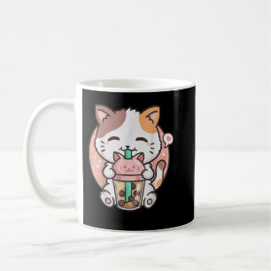 Cute Kawaii Cat Boba Bubble Milk Tea Anime Neko Ki Coffee Mug