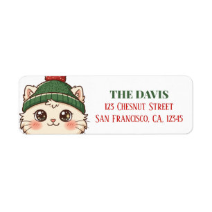 Cute Kawaii Cat Christmas Personalised
