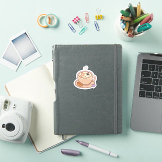 Cute Kawaii Cat Coffee Cup Sticker