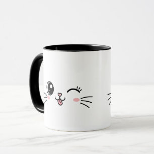 Cute Kawaii Cat Face Mug