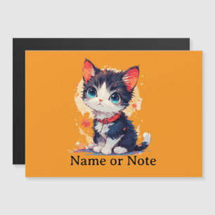 Cute Kawaii Cat for Cat Lovers Thin Magnetic Card