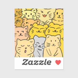 Cute Kawaii Cat Illustration Stickers