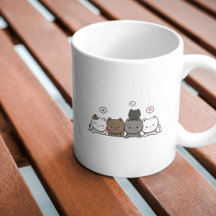 Cute Kawaii Cat Mug for Cat Lovers