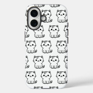 Cute Kawaii Cat Pattern iPhone Case
