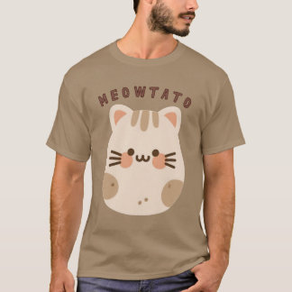 Cute Kawaii Cat Potato Mashup T-Shirt