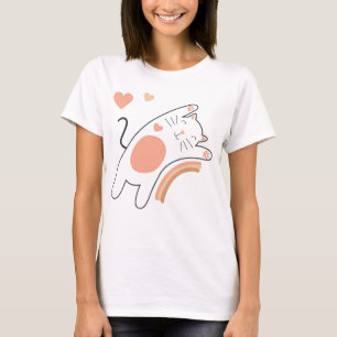 Cute Kawaii Cat Rainbow T-Shirt