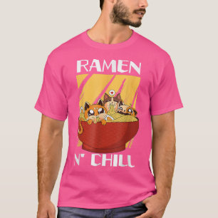 Cute Kawaii Cat Ramen Bowl Japanese Noodle Soup An T-Shirt