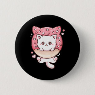Cute Kawaii Cats Doughnut Anime Lover Otaku Fun Ca 6 Cm Round Badge