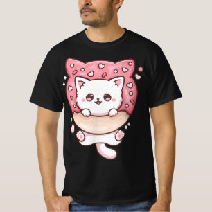 Cute Kawaii Cats Doughnut Anime Lover Otaku Fun Ca T-Shirt