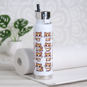 Cute Kawaii Cats posing Water Bottle