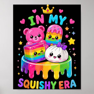 Cute Kawaii Characters Squishy Vibes For Girls Poster