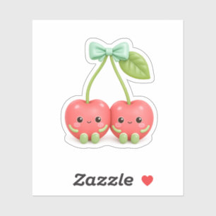 Cute Kawaii Cherry Pair Vinyl Sticker