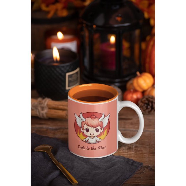 Cute Kawaii Chibi Character and Fantasy-Themed  Coffee Mug (Creator Uploaded)