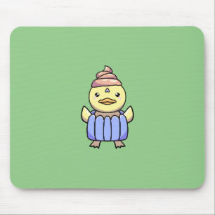 Cute Kawaii Chibi Cupcake Duck Mouse Pad