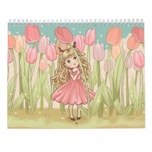 Cute Kawaii chibi girls  Calendars