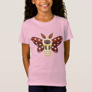 Cute Kawaii Chibi Moth in a Heart Pattern  T-Shirt