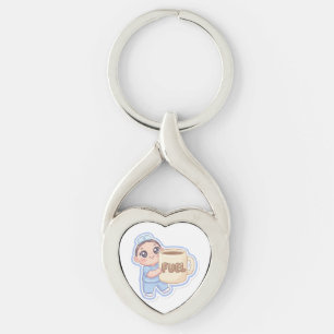 Cute Kawaii Chibi Nurse Giant Coffee Fuel Key Ring