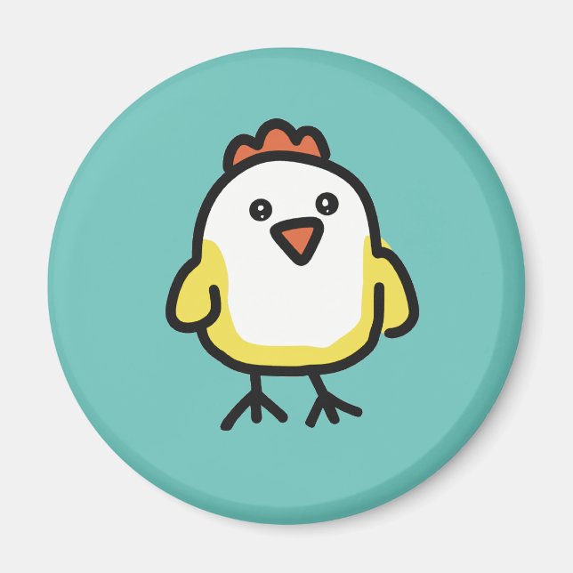 Cute Kawaii Chicken Chick Magnet (Front)