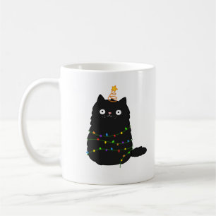 Cute Kawaii Christmas Cat Coffee Mug