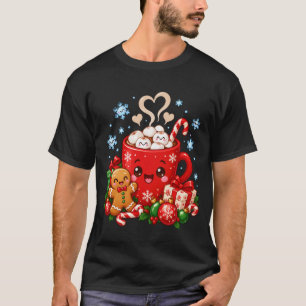 Cute Kawaii Christmas Cocoa Mug Marshmallow T-Shirt