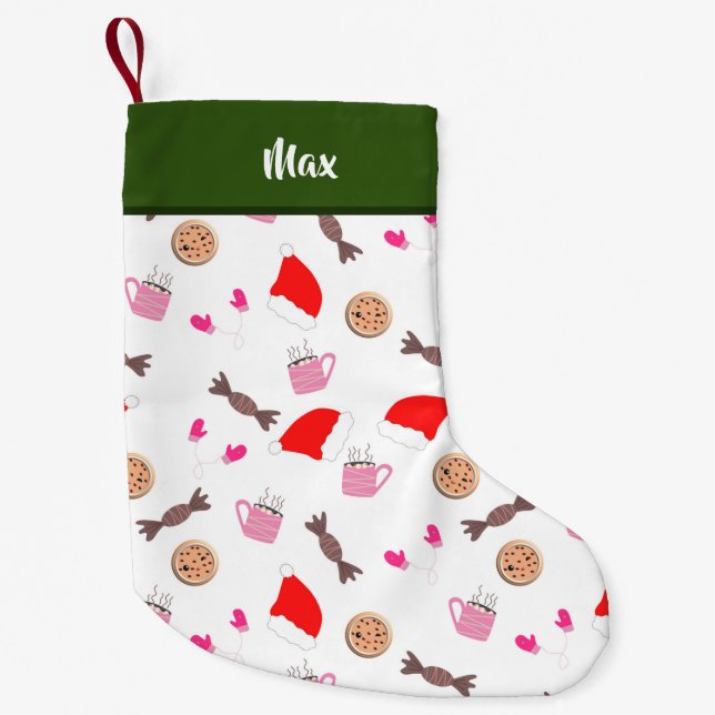 Cute Kawaii Christmas Pattern stocking (Front)